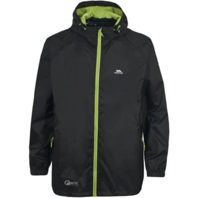 Trespass Trespass Men Qikpac Waterproof Jacket in Black Size: X-Small Black XS Male 5054752037031