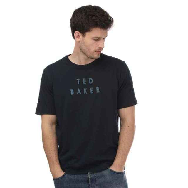 Ted Baker Lough Embroidered Branded T- Shirt - Blue Blue XL