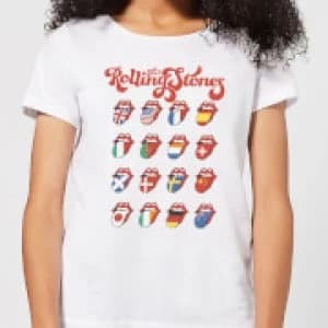 Rolling Stones International Licks Womens T-Shirt - White - 3XL