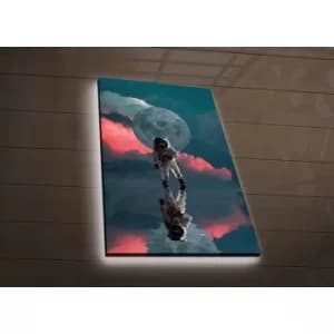 NASA-046 Multicolor Decorative LED Lighted Canvas Painting