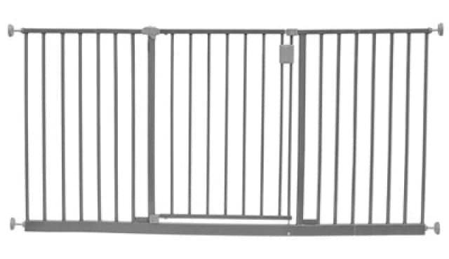 Safetots Extra Wide Hallway Gate, 147Cm - 152Cm, Matt Grey, Pressure Fit Baby Gate For Hallways And Wide Spaces