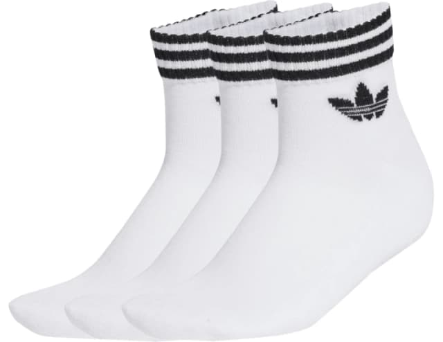 Adidas Originals 3 Stripes Ankle 3er Pack Socks White L