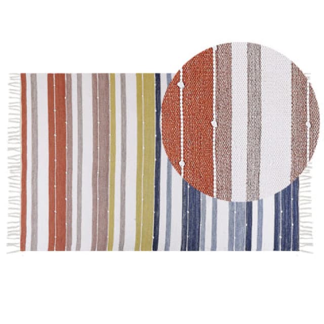 Beliani Outdoor Rug Tozakli Multicolour 140 X 200 Cm