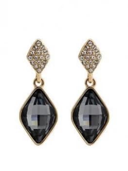 Jon Richard Jon Richard Swarovski Gold And Jet Lemon Fancy Drop