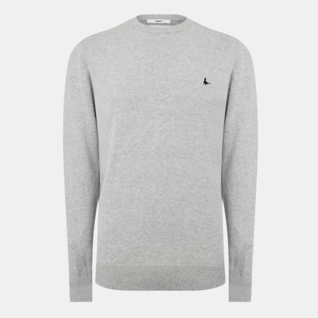 Jack Wills Jack Seabourne Crew Neck Logo Jumper Lt Ash Mrl male XS