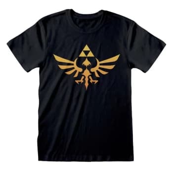 Legend Of Zelda - Hyrule Logo Unisex Large T-Shirt - Black