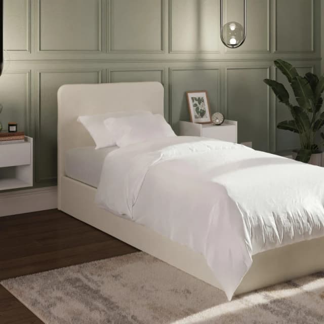 GFW Chiswick Single Ottoman & Pocket Sprung Mattress Beds Single Beige 72973469010