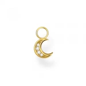 THOMAS SABO Gold Plated Cubic Zirconia Moon Ear Pendant EP003-414-14