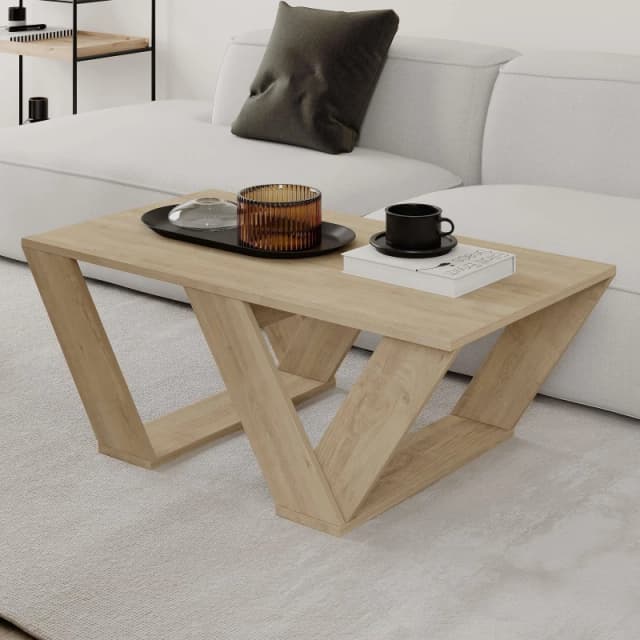 Decortie Pipra' Modern Coffee Table Multipurpose H 40cm in Natural Size: 1 Pack Natural Unisex 1 Pack