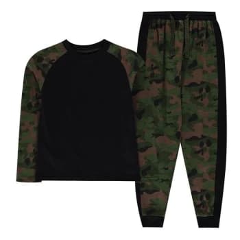 Firetrap Long Sleeve Pyjama Set Junior Boys - Camo AOP