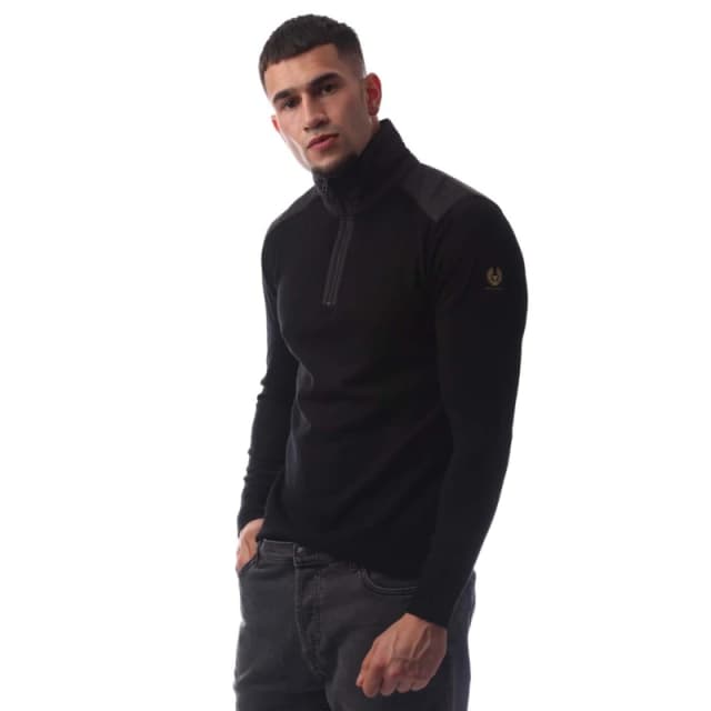 Belstaff Kilmington 1/4 Zip Jumper Black