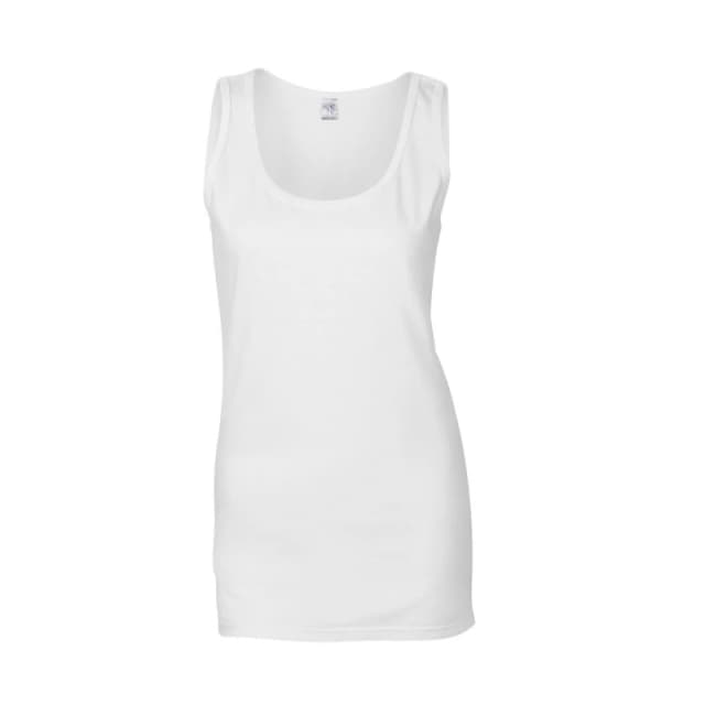 Gildan Softstyle Tank Top White female