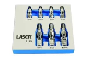 Laser Tools 7175 Hex Bit Set - Universal Joint 7pc