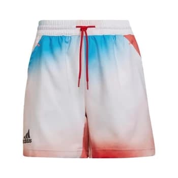 adidas Club Tennis Shorts Kids - White / Vivid Red / Sky Rush