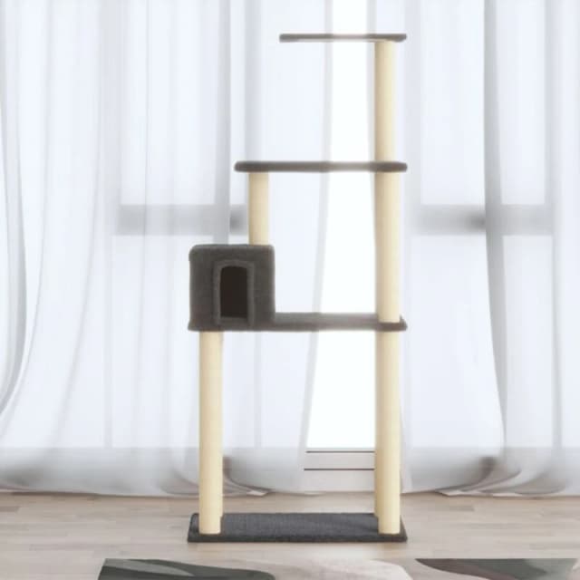 VIDAXL Vidaxl - Cat Tree with Sisal Scratching Posts Dark Grey 147cm 8720286706053