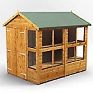 Power Garden Shed 86PAPSDD Golden Brown 8x6