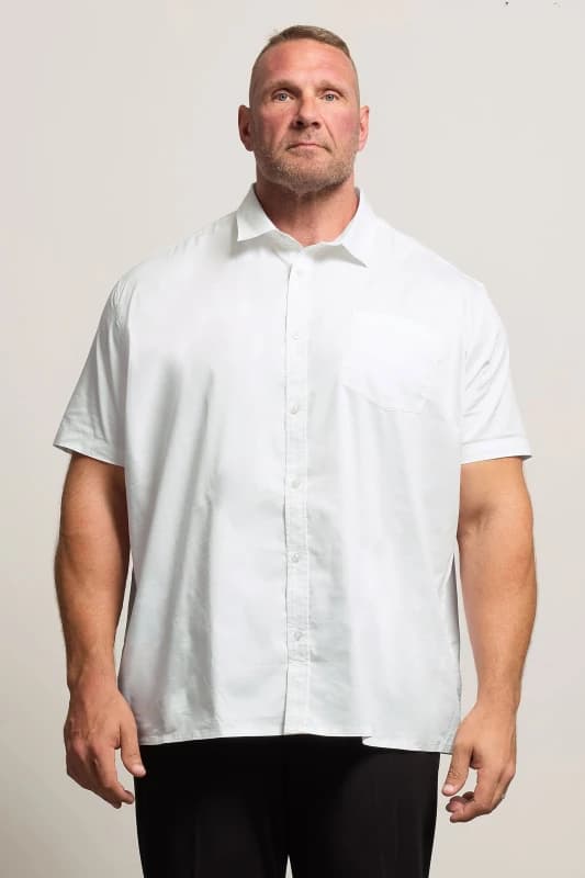 BadRhino BadRhino Men Short Sleeve Shirt in White Size: 4X-Large White 4XL Male 5063111262892