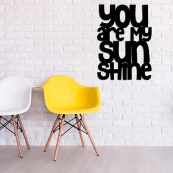 Sun Wood - Black Decorative Wooden Wall Accessory