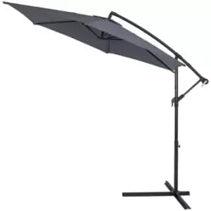 Cantilever Parasol Anthracite 3.3m Crank & Tilt UV Protection 40+