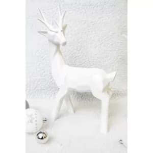 White Glitter Reindeer Christmas Decoration