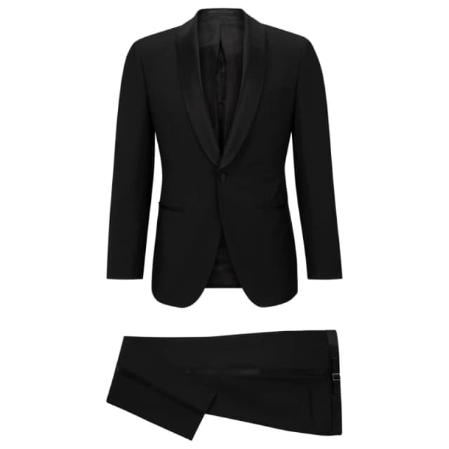 Boss Mens Camel 2 Piece Suit Black 001 male 36 (46)