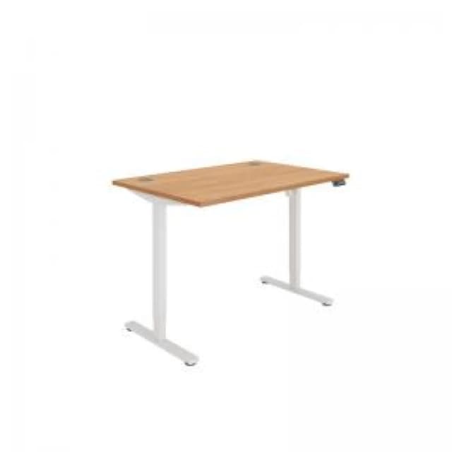 Astin Economy Single Motor Sit/Stand Desk 1200x800x705-1220mm Norweigian Beech/White KF800010