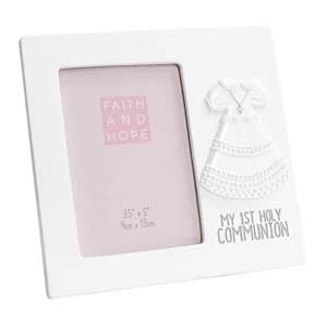 3.5" x 5" - Faith & Hope White Dress My 1st Communion Frame