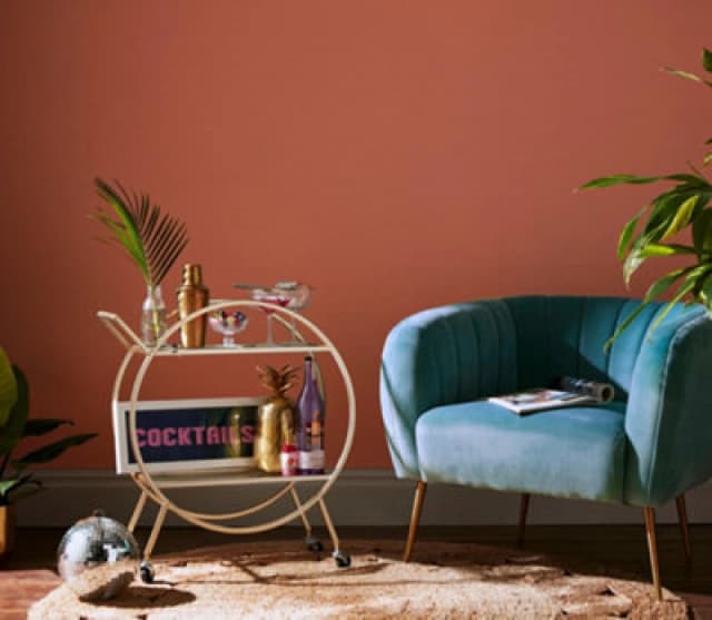 Envy Stitch Please Terra Terracota Orange Textured Plain Wallpaper