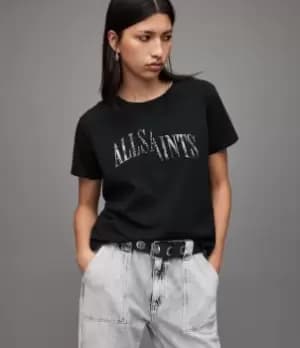 AllSaints Womens Revo Mic T-Shirt, Black, Size: XS