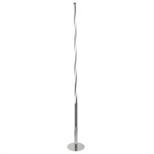 Integrated LED 2 Light Floor Lamp Grey, Chrome, White