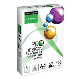 International Paper Pro Design A4 100gm2 Printer Paper White 500 Sheets