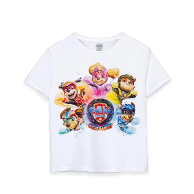 (7-8 Years) Paw Patrol Short Sleeved T-Shirt (Unisex Kids White)