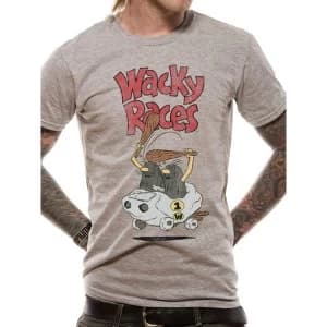 Wacky Races - Boulder Car Mens Small Short Sleeve T-Shirt - Grey