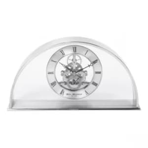 WILLIAM WIDDOP Silver Arch Clock with Skeleton Movement