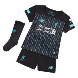 New Balance Liverpool Third Mini Kit 2019 2020 - Black/Turq