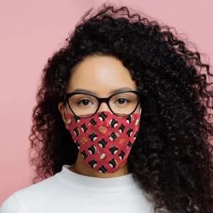 Feline Festive Cat Christmas Reusable Face Covering - Large