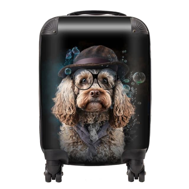 Warren Reed Designer Cockapoo Dog Splashart Suitcase - Large