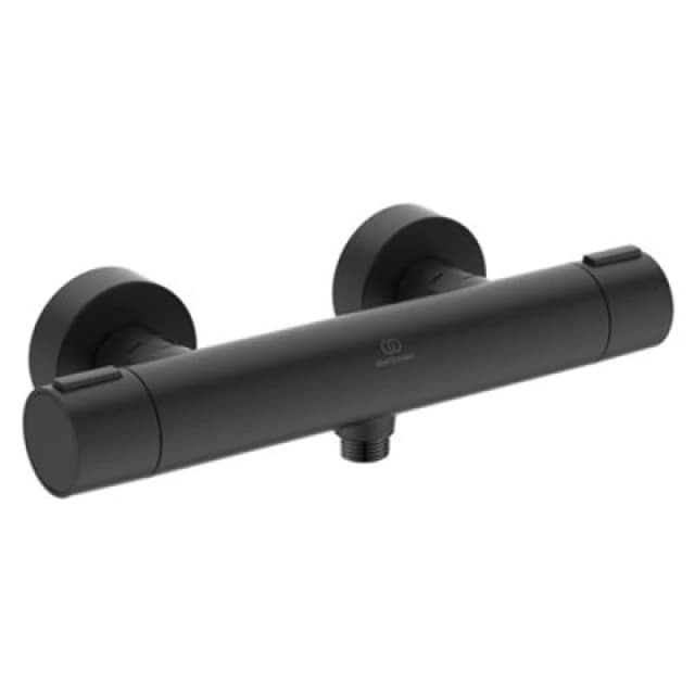 Ideal Standard Alu+ ½ Turn Silk Black Rear Fed Thermostatic Shower Mixer