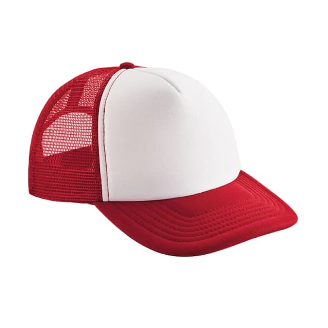 Beechfield Beechfield Men Vintage Snapback Trucker Cap in Red Red One Size Male 5063377408515