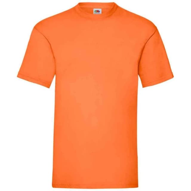 Fruit Of The Loom Fruit of the Loom Men Valueweight T-Shirt in Orange Size: Small Orange S Male 5063527509796