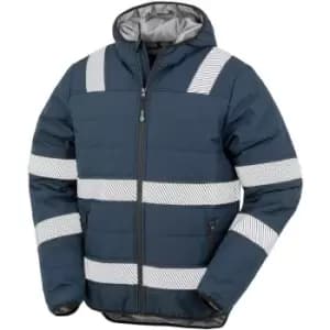 Result Genuine Recycled Unisex Adult Ripstop Safety Jacket (S) (Navy) - Navy