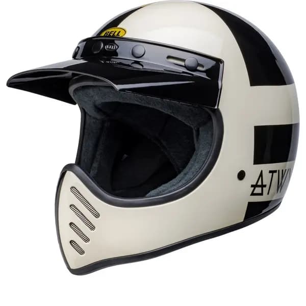 Bell Moto-3 Atwyld Orbit Gloss Black White Full Face Helmet Size XL
