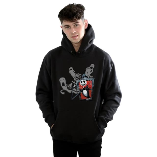 Disney Men Nightmare Before Christmas Ghosts Of Jack Hoodie in Black Size: Small Black S Male 5057864063974