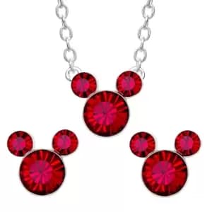Disney Mickey Mouse Birthstone Necklace and Earring Set SH00519RJUYL