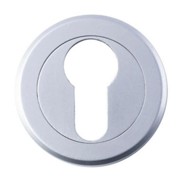 Loops 50mm Euro Profile Round Escutcheon Beveled Edge Concealed Fix Satin Chrome Multi unisex