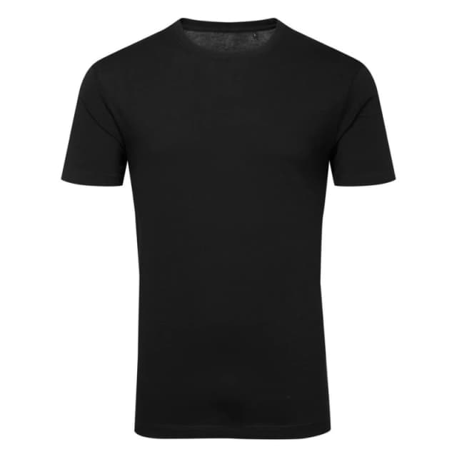 TriDri Mens Plain Black T-Shirt Size: Small Black Male S