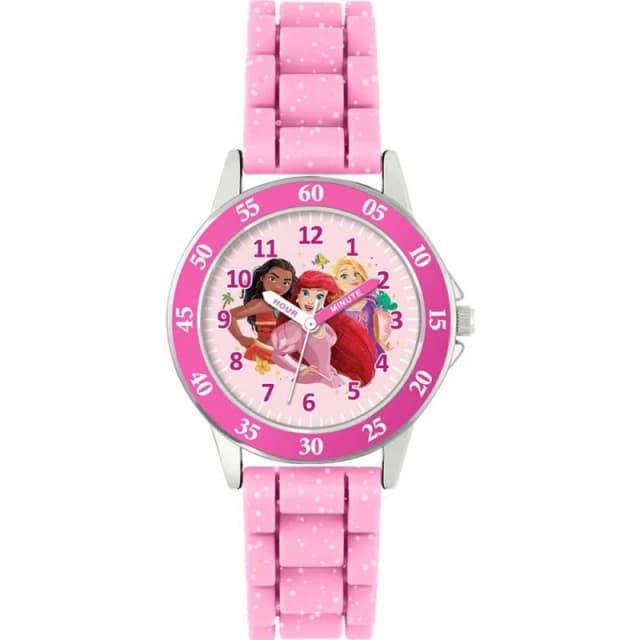 Disney Princess Pink Silicone Strap Time Teacher Watch