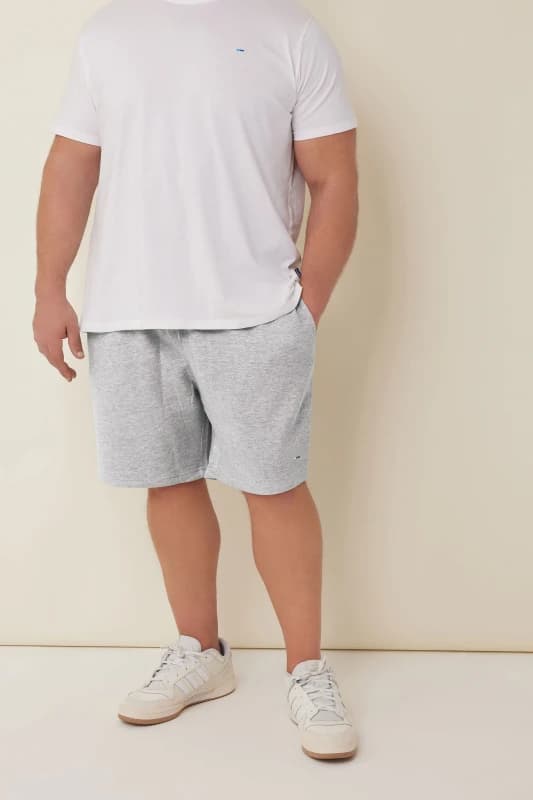 BadRhino BadRhino Men Jogger Shorts in Light Grey Size: large Light Grey L Male 5057147765359