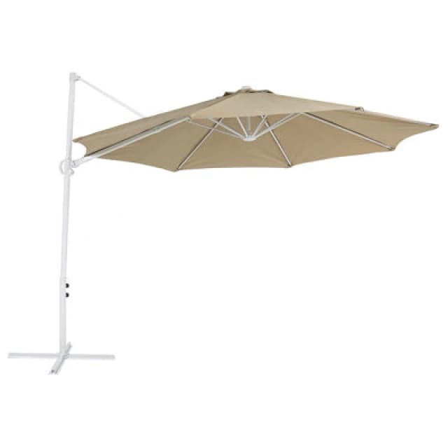 Beliani Cantilever Parasol 295cm Savona Ii Taupe