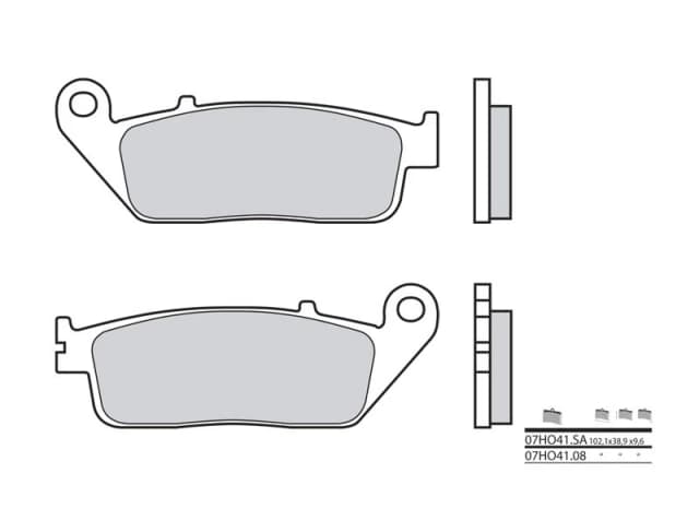 Brembo S.p.A. Street Sintered Metal Brake pads - 07HO41LA